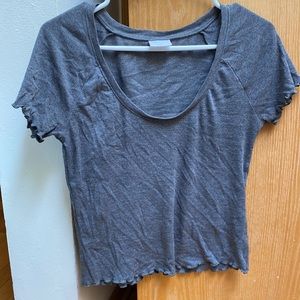 Abound Grey Tee Lettuce Edge